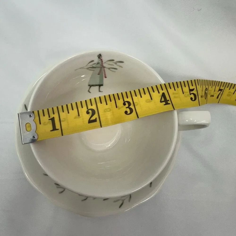 Portmeirion A Fine Romance Tea Cup And Saucer Romantic Lady Print Small Cup
